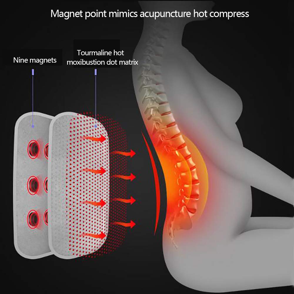 Faja Lumbar Fitness - Soporte Lumbar, Terapia médica magnética - Tratamiento de la distensión Muscular Lumbar - para el Alivio del Dolor Lumbar,XXL