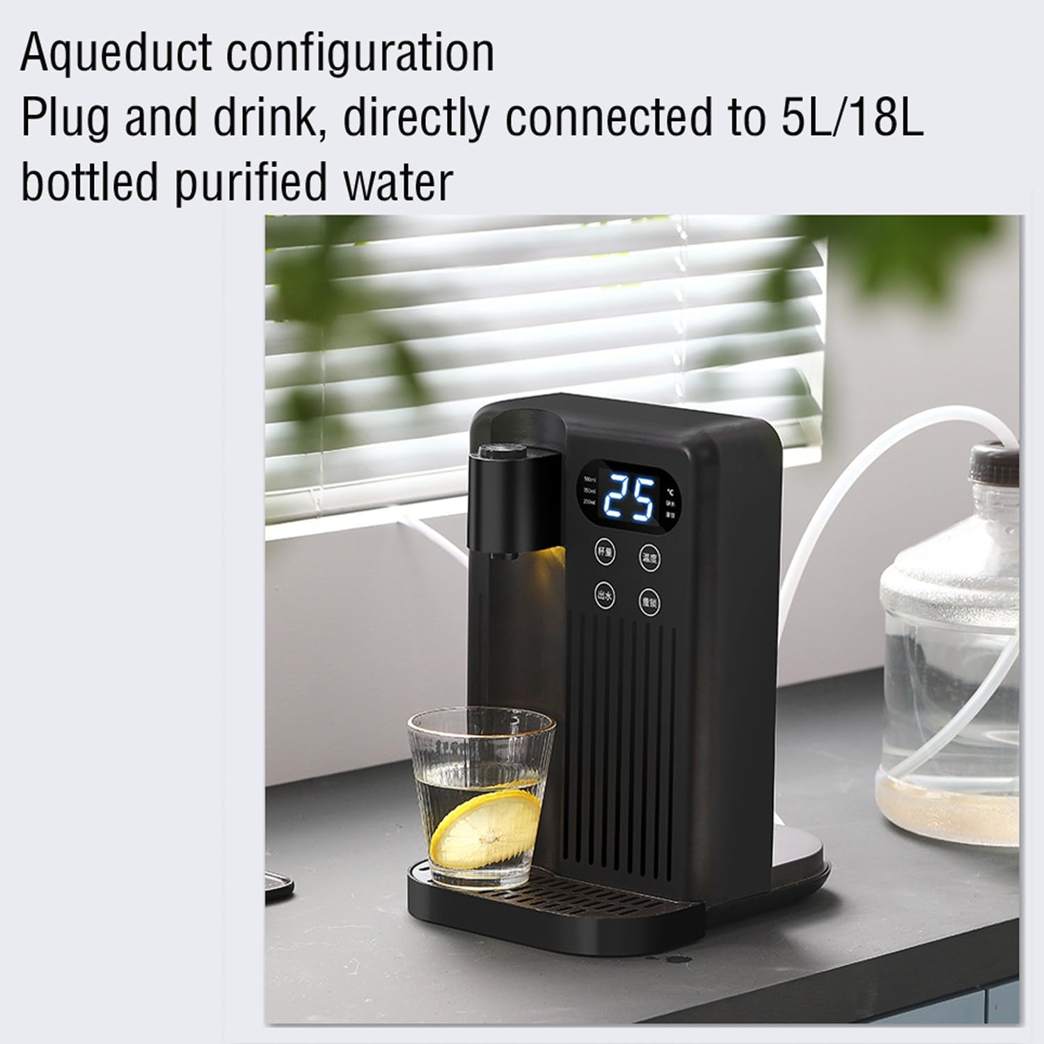 dispensador de Agua friaMáquina de Beber Directa de sobremesa de Calentamiento rápido Inteligente diseño de Tanque de Agua Independiente/Ajuste de Tres Niveles(Color:1,Size:110V)