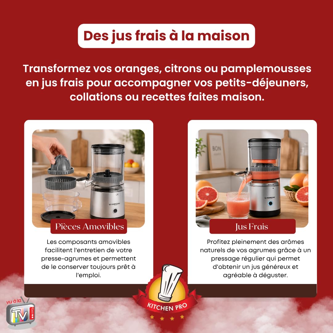 VENTEO - Extractor de Jugo Versátil | Batidora Batidora Performant para Preparación Frutal | Extracción para Uso Doméstico | Solución Dedicada a Jugos Frescos y Preparaciones Nutricionales.