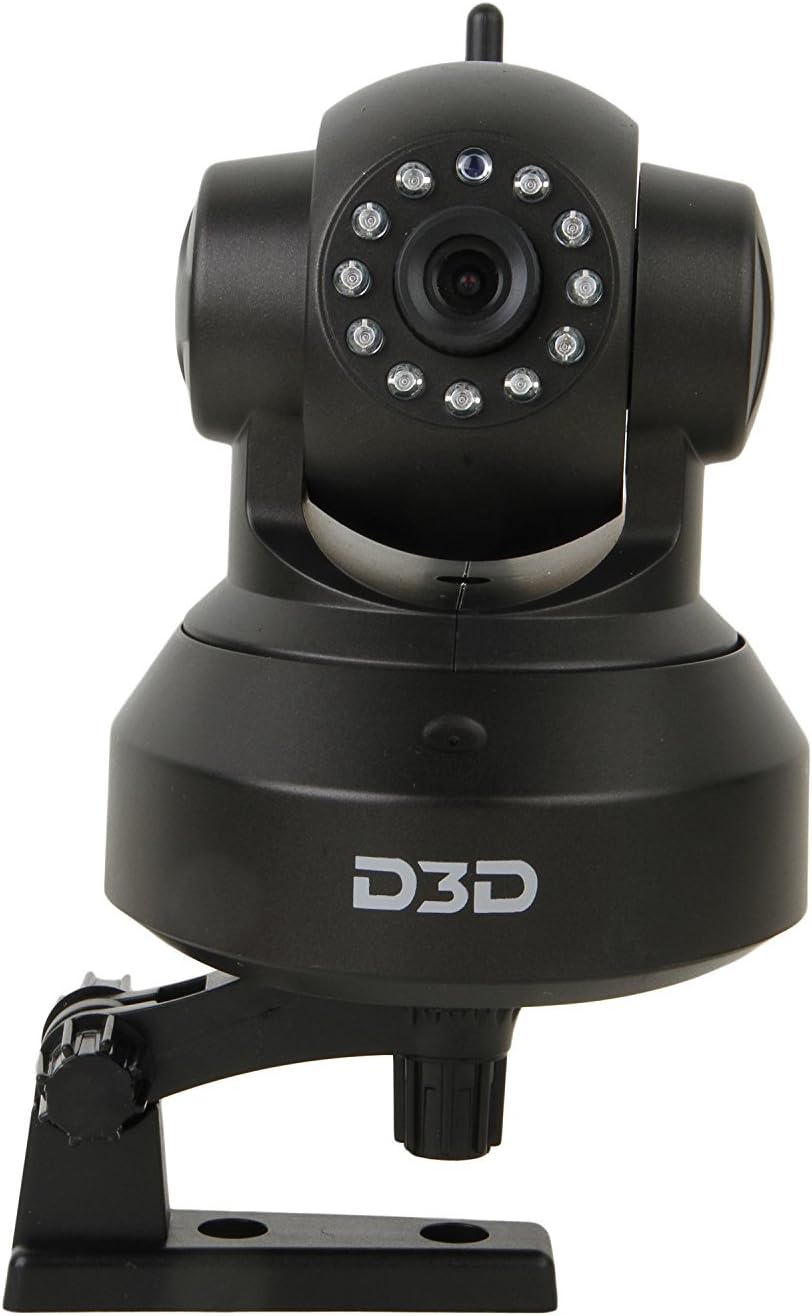 D3D Wireless HD IP Wifi CCTV Indoor Security Camera (Support upto 128 GB Micro SD card) (Black Color) Model:D8801