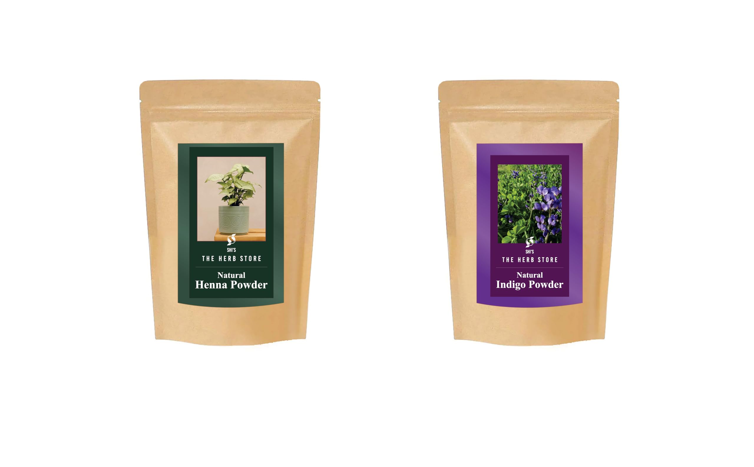 SHI'S THE HERB STORE Pure Natural Henna Powder 100 grams + Natural Indigo Powder 100 grams