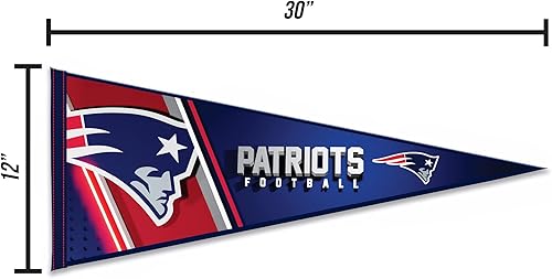 Vista 106 de Rico Industries NFL Football Primary 12" x 30" Felt Wall Décor Pennant - Great for Home/Bed Room/Man Cave Décor