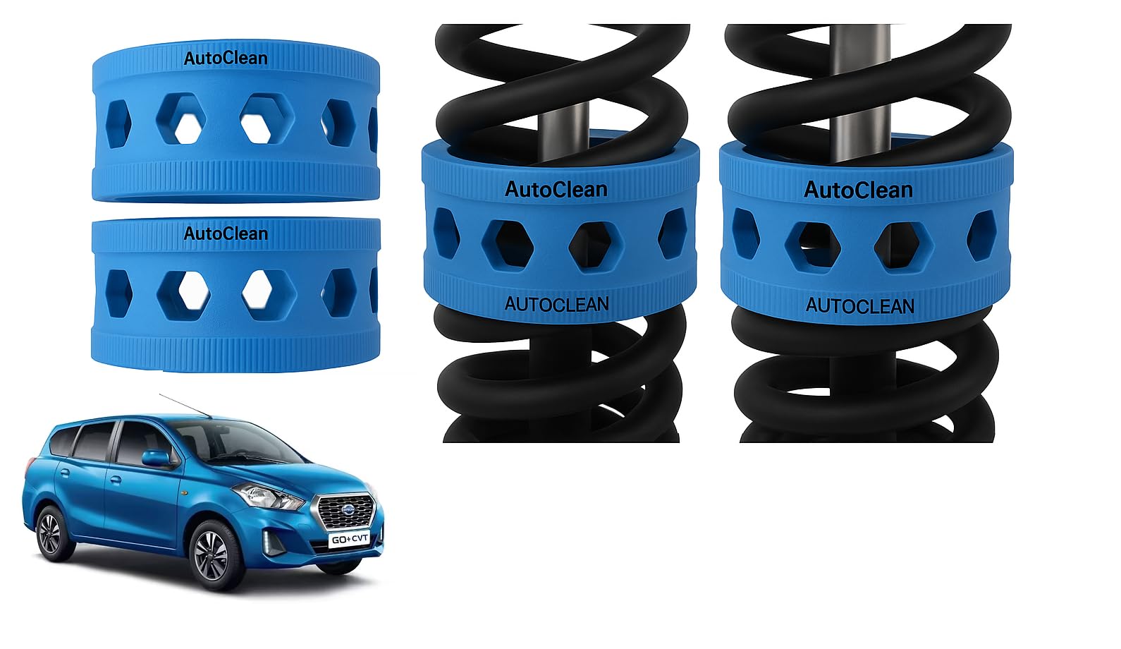 Autoclean Rear Coil Spring Rubber Buffer Kit for GO+ | Size B+ | Increases Car Height, Shock Absorber & Suspension Stabilizer Cushioner-image-38