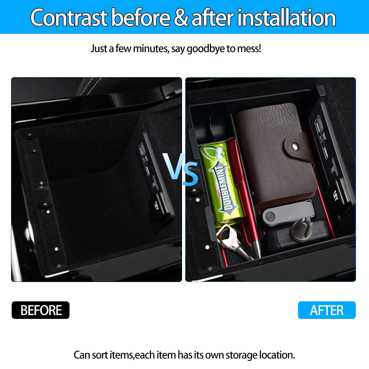 Console Centrale Auto Vassoio Bracciolo Scatola Di Immagazzinaggio Per Land Rover Range Rover Velar 2017 2018 2019 2020 Accessori