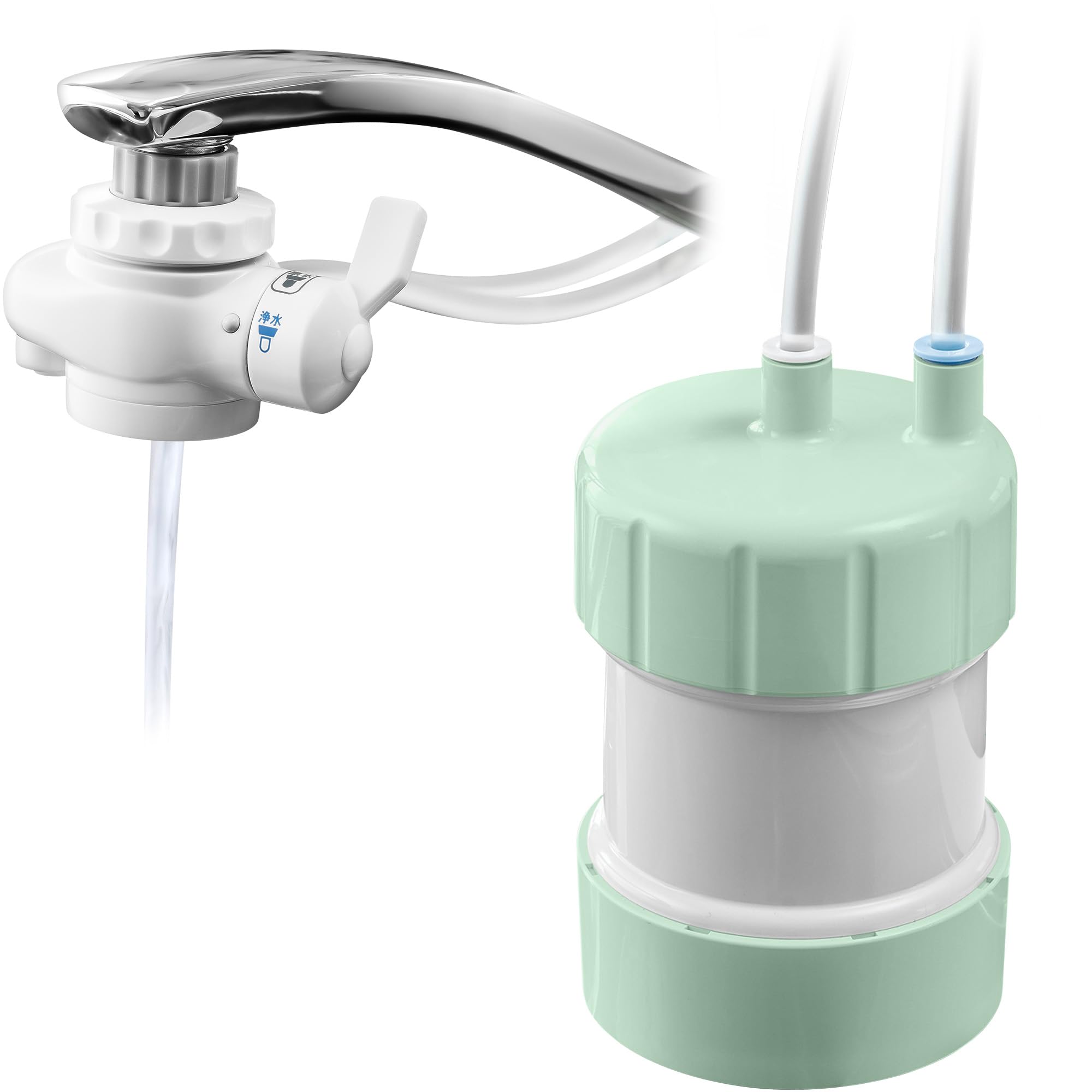 Amazon｜浄水器GOQURIA グリーン／ホワイト 2年間カートリッジ