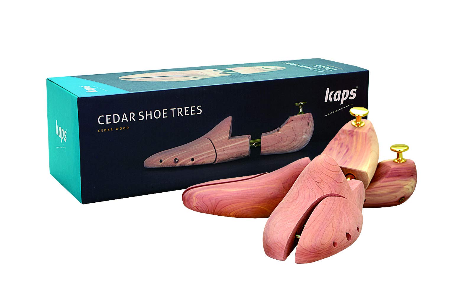 Kaps Calzascarpe Fatti a Mano 100% Legno di Cedro, Aromatizzanti e Rinfrescanti Assorbono Umidità, Legno Americano, Per Scarpe e Stivali da Uomo e Donna, Tutte le Taglie