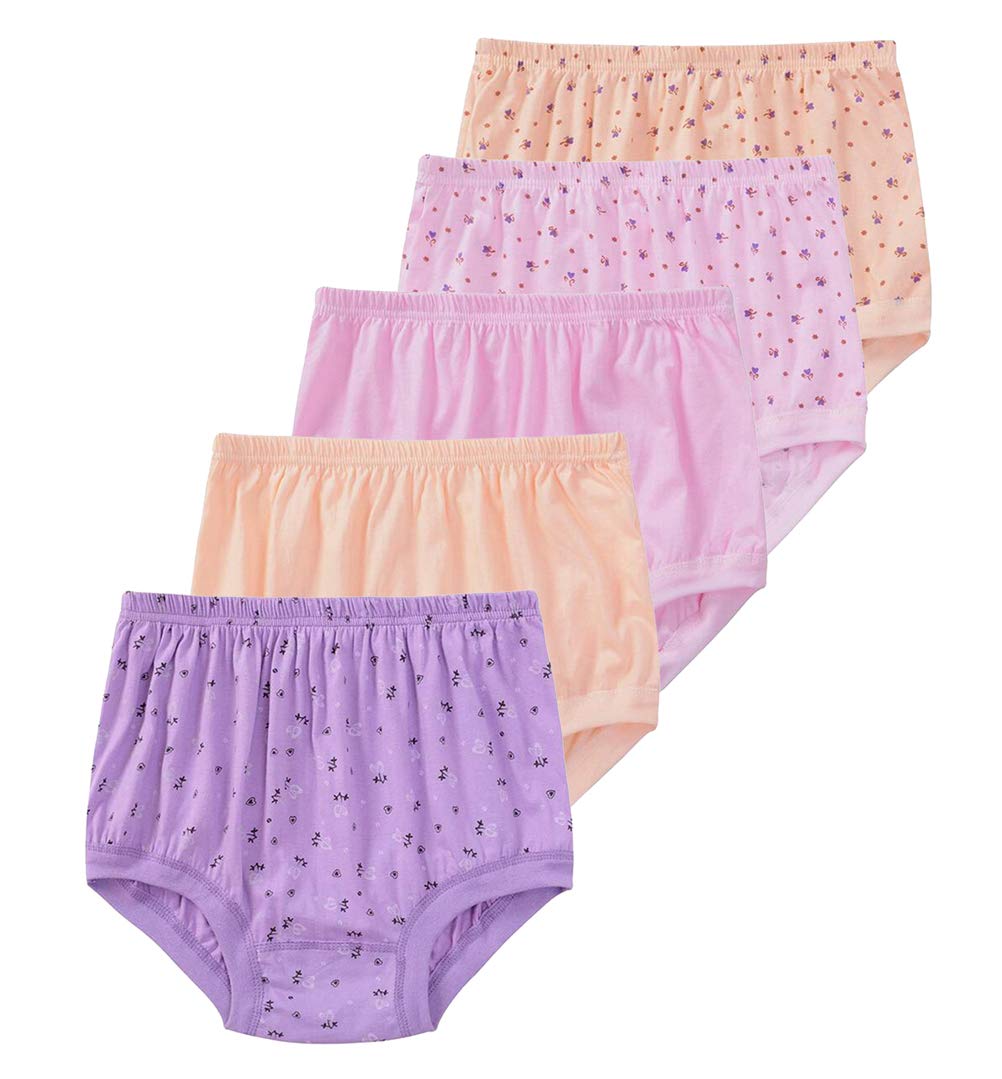 Buy Size M4XL 5Pack Womens Cotton Panties Full Coverage Cotton Granny Panties Full
