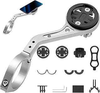 Jimtuze Bike Computer Mount | Cycling Bike Computer GPS Out Front Mount Holder | Sport Camera Bicycle Light Mount Holder, Mountain Road Bike Extended Combo Mount