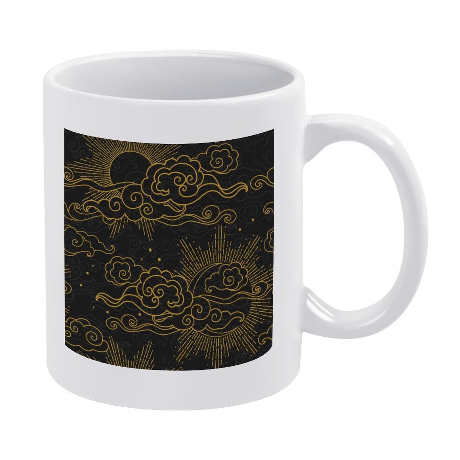 Xmkltbz White Ceramic Cup, 11 Oz Novelty Tea ...