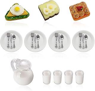 24 Pcs Dollhouse Accessories, Kids Game Accessories, Doll Tableware Food Mini Accessories, Baking Accessories, Miniature food game scene model, Dollhouse kitchen Accessories, scene decoration etc.