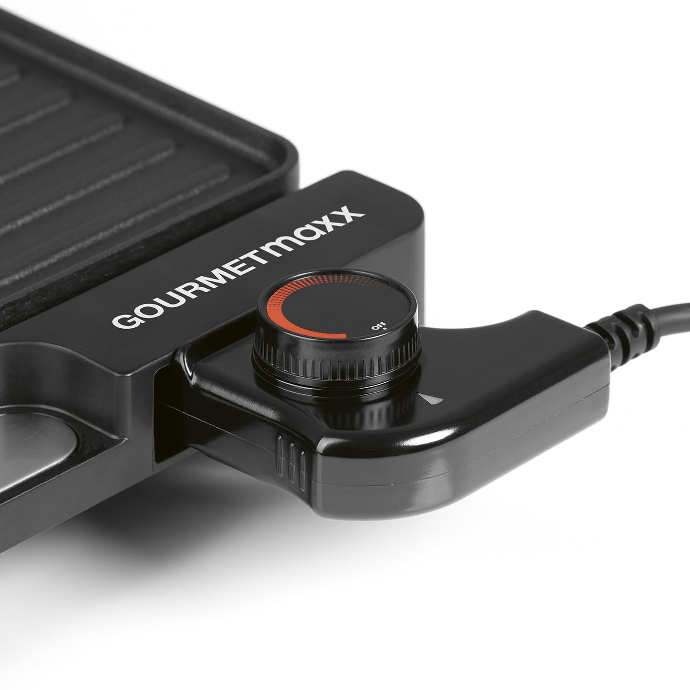GOURMETmaxx elektrischer Tischgrill | Rauchfreier Elektrogrill 2200W | Grillplatte mit 2 Grillflächen & Antihaftbeschichtung für leichte Reinigung | BBQ Grill mit stufenloser Temperatureinstellung
