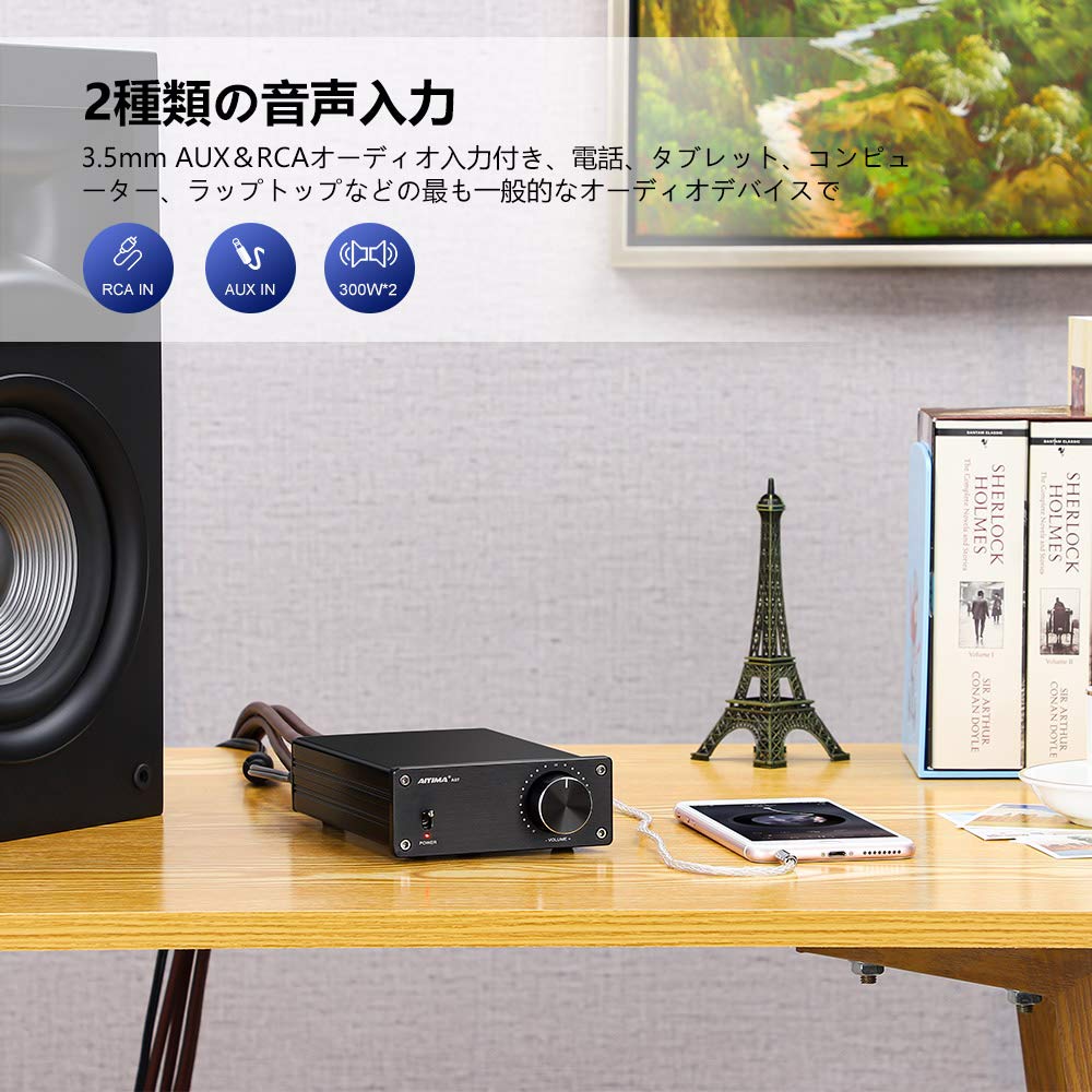 Amazon.co.jp: AIYIMA TPA3255 サウンドアンプ 300Wx2クラスDステレオ