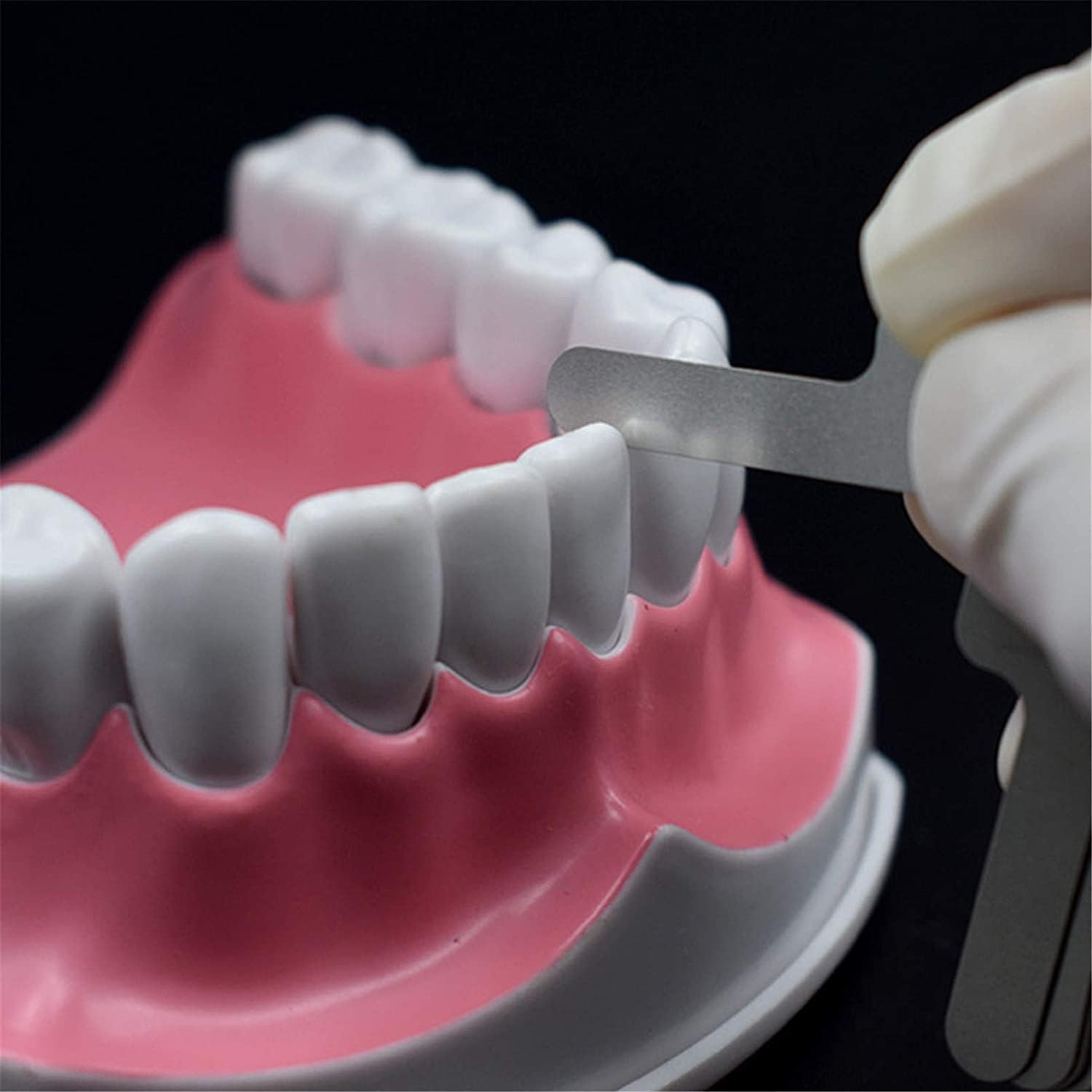Silver Dental Orthodontic Interproximal Réduction de l'émail en acier inoxydable pour règle de jauge IPR 0,1-0,5 mm, outil de mesure métrique et impérial, fournitures orthodontiques personnelles