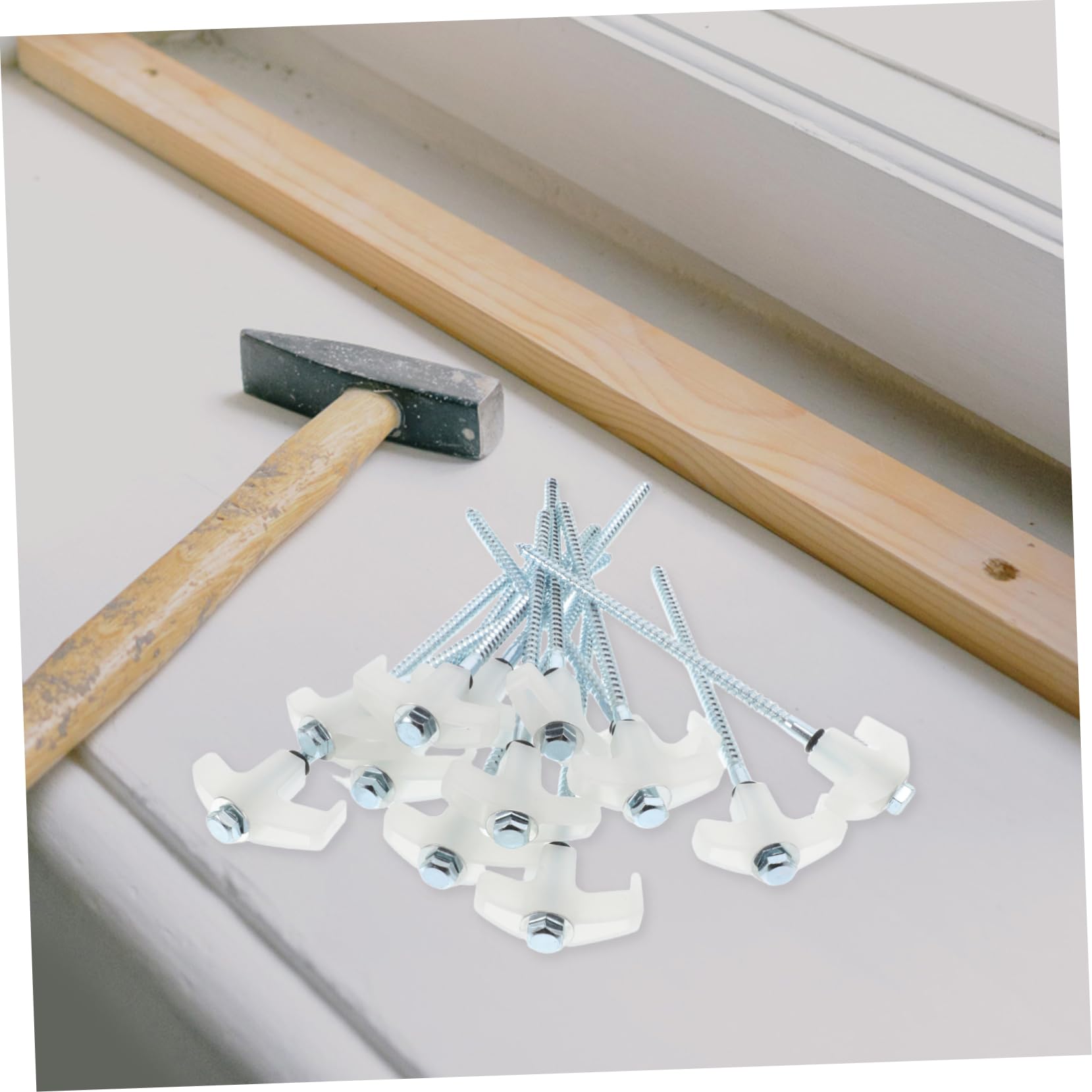 Alipis Lot de Piquets de Tente Phosphorescents à Visser, Plastique et Métal, Tête Hexagonale 13mm, pour Plage et Fixation de Tentes