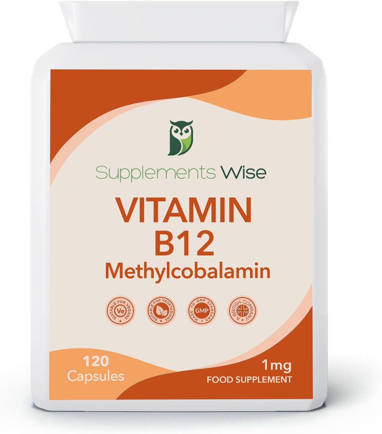 Vitamin B12 1000mcg -120 Vitamin B12 Capsules - Methylcobalamin Capsules - Reduce Fatigue and Tiredness - High Strength - Premium Vegan Supplements