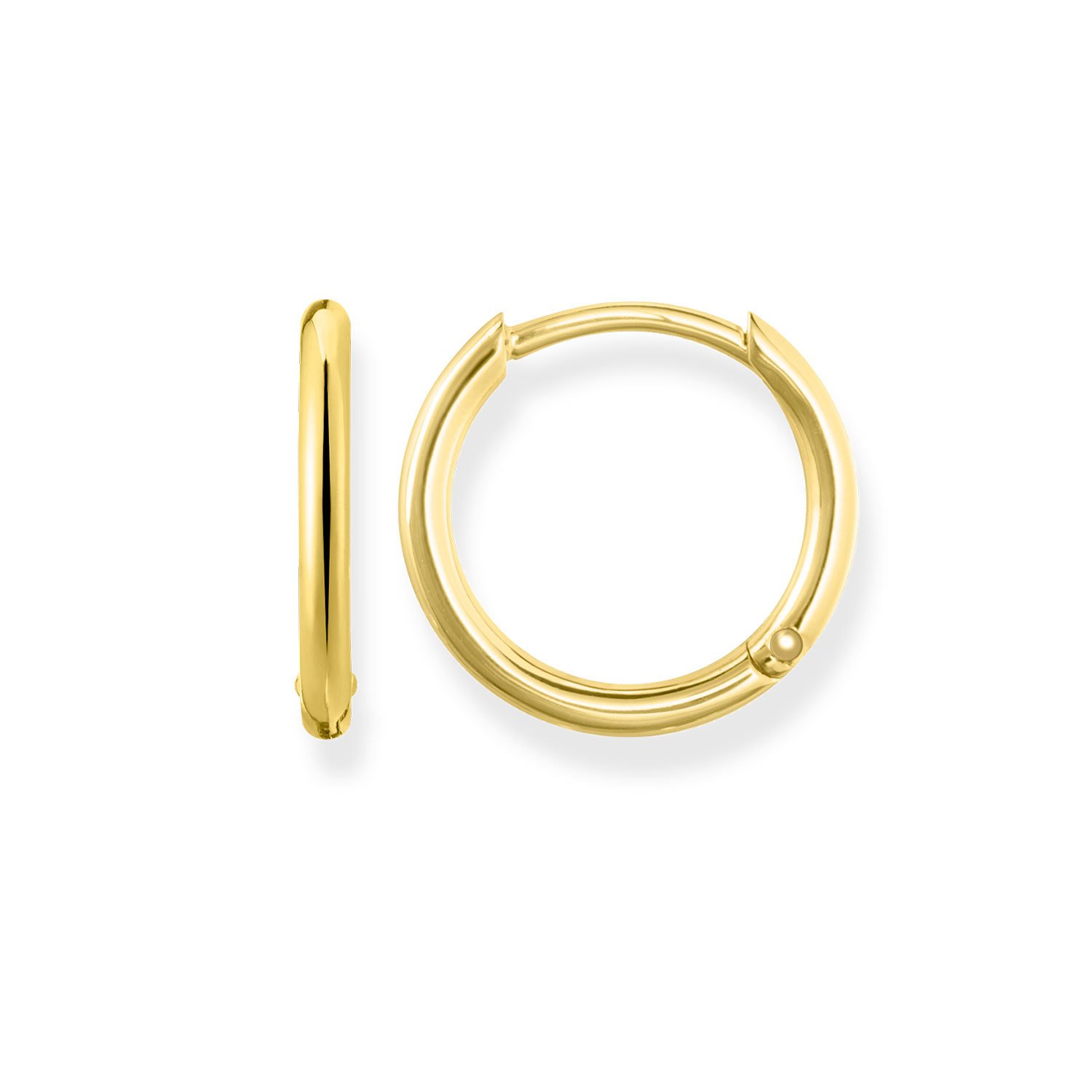 THOMAS SABO Hoop earrings small 18k Yellow Gold Plating, 925 Sterling Silver