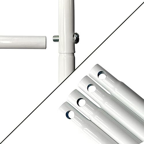 Miniatura 4 de Arco de boda de metal de 7.8 pies, 2 tamaños, combinación libre para varias plantas trepadoras, vides de rosas, decoración de fiesta nupcial (blanco)