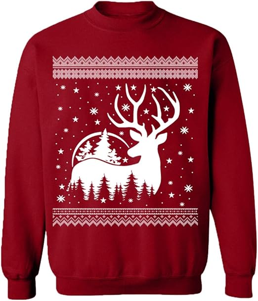 Amazon.com: Christmas Reindeer Sweatshirt, Ugly Christmas Shirt, Custom Unisex Crewneck 