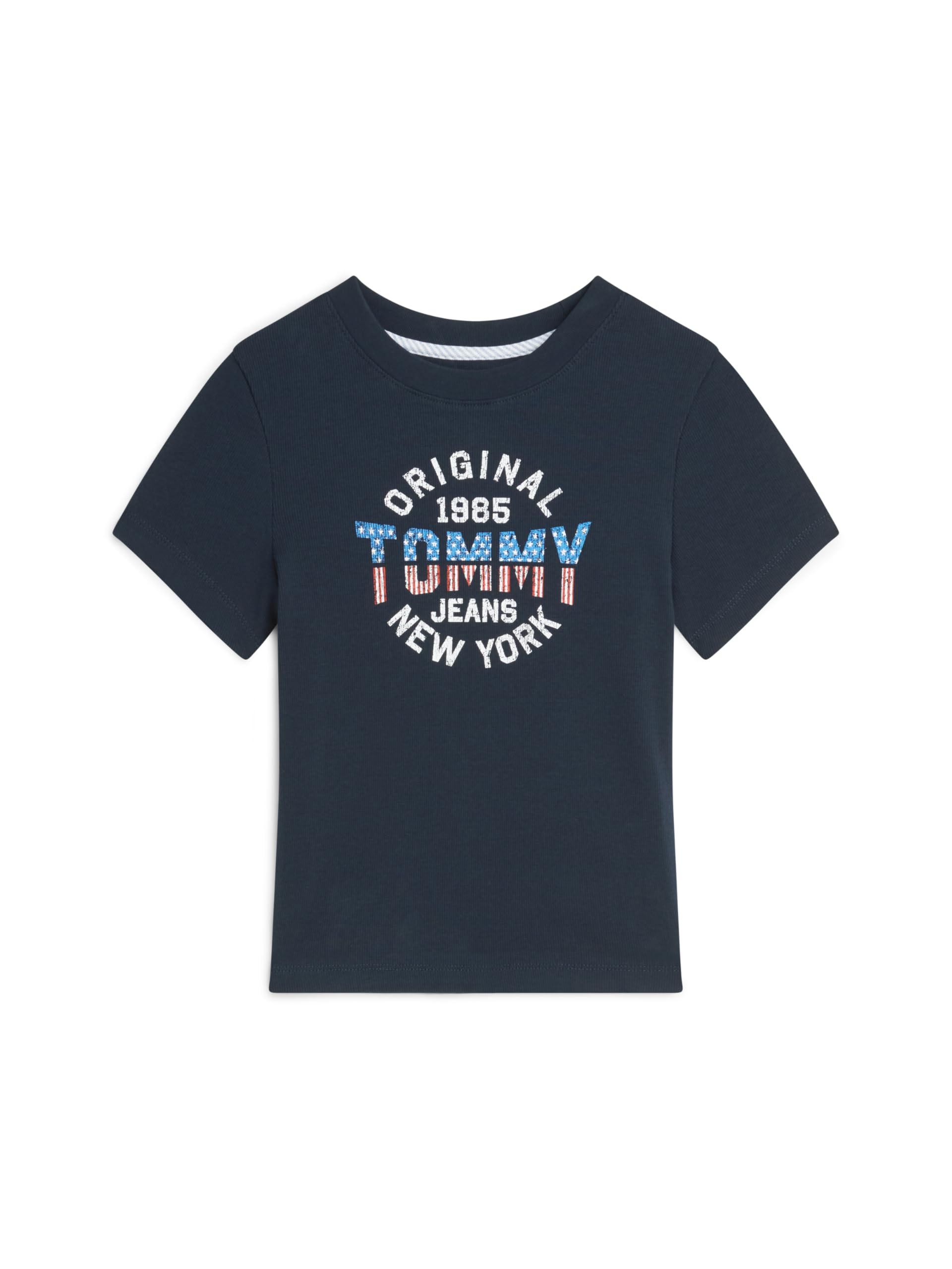 TJW SLIM SH TOMMY NY RIB TEE T-shirt Kadın