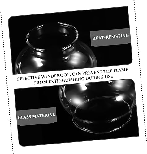 Miniatura 5 de DOITOOL 2 sets pequeña lámpara sombra aceite lámpara reemplazo queroseno luz sombra para huracán 2 unids*2