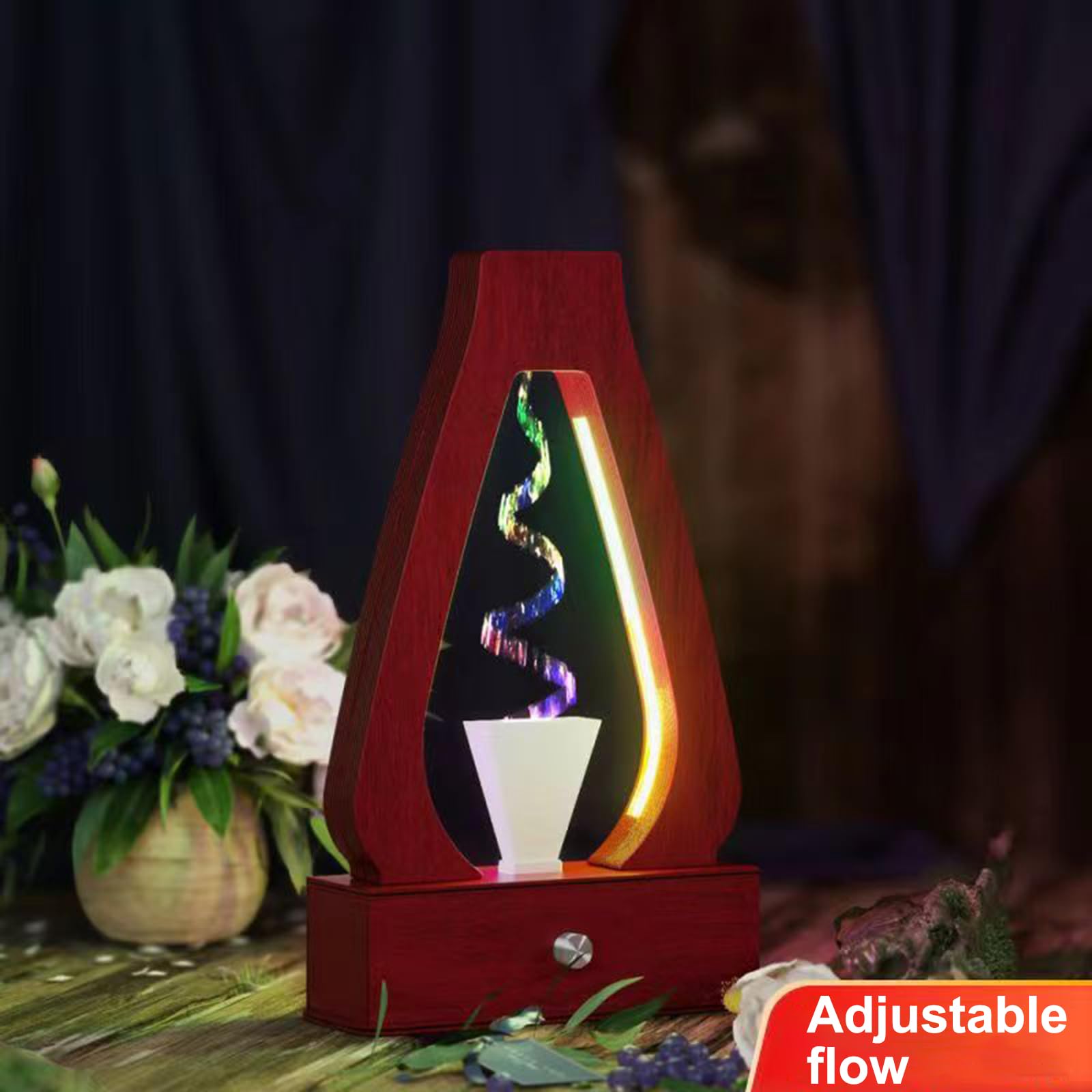 Lampada lampadina gocce d’acqua fluttuanti, 10 modalità flusso acqua | Red