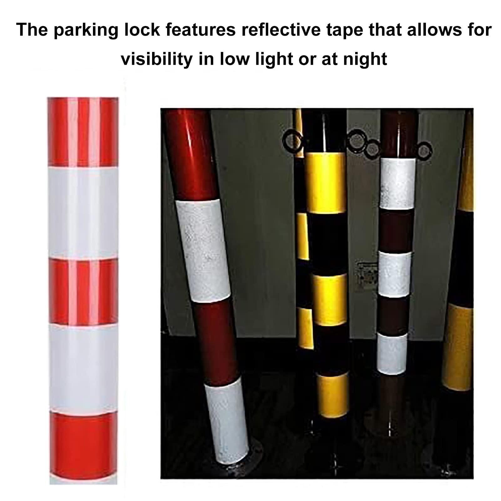 Bolardos, Postes Delimitadores De Tráfico, Barreras De Seguridad con Banda Reflectante, Barreras De Estacionamiento para Obras De Construcción, Gestión De Instalaciones,Regular-0. 6MM