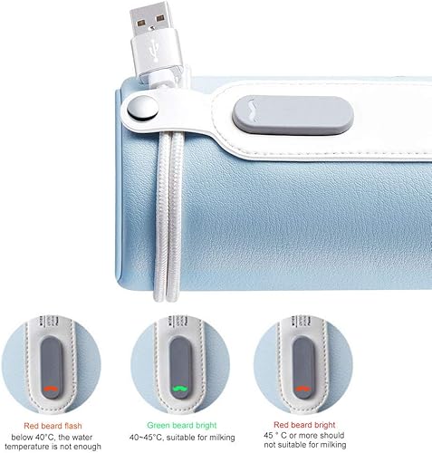 Miniatura 8 de Calentador de leche portátil, calentador de biberones, calentador de biberones USB, termostato de aislamiento portátil de almacenamiento de leche