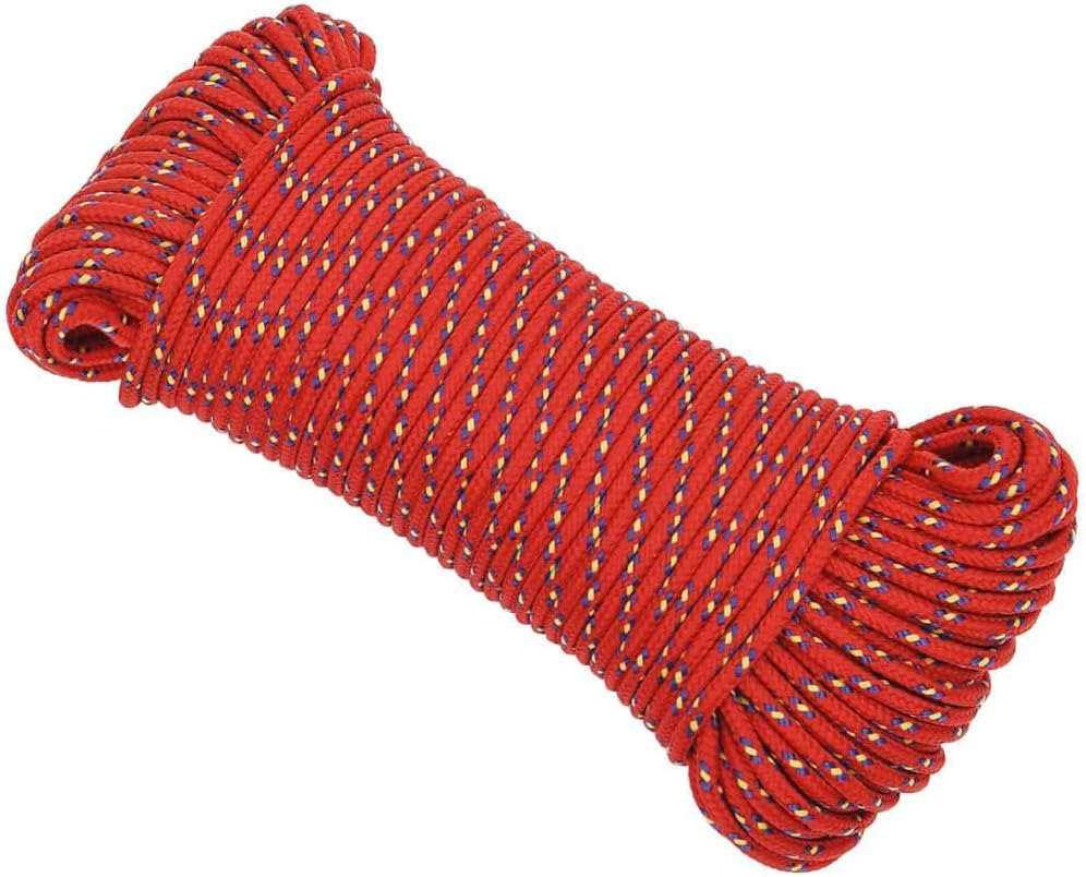vidaXL Boat Rope Black 0.47" 82.0 ' Polypropylene
