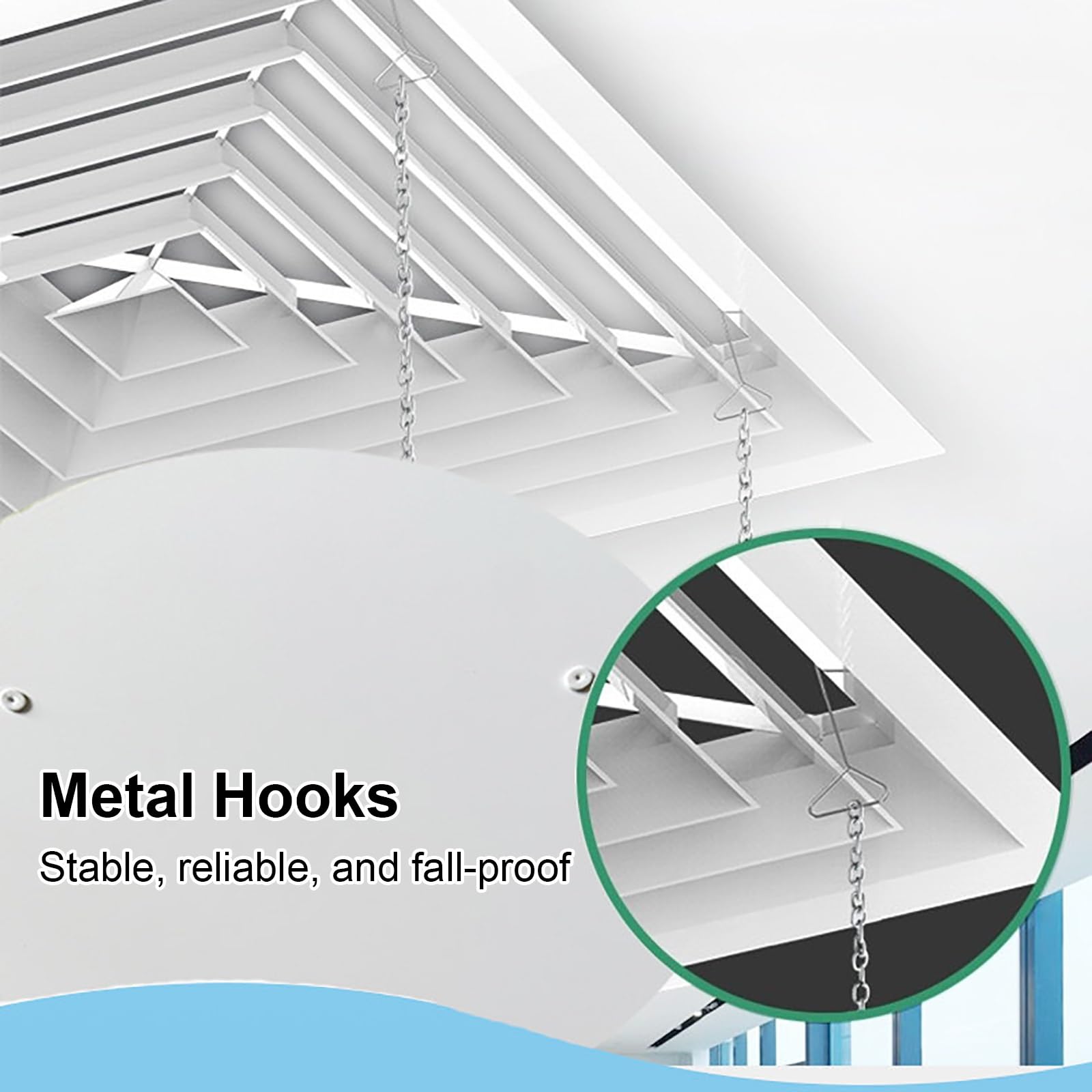 Deflettore per Condizionatore Centralizzato, Deflettori d'Aria per Bocchette di Ventilazione a Soffitto, Guida Antivento per Parabrezza, Rotondo, Bianco(60cm/24in)
