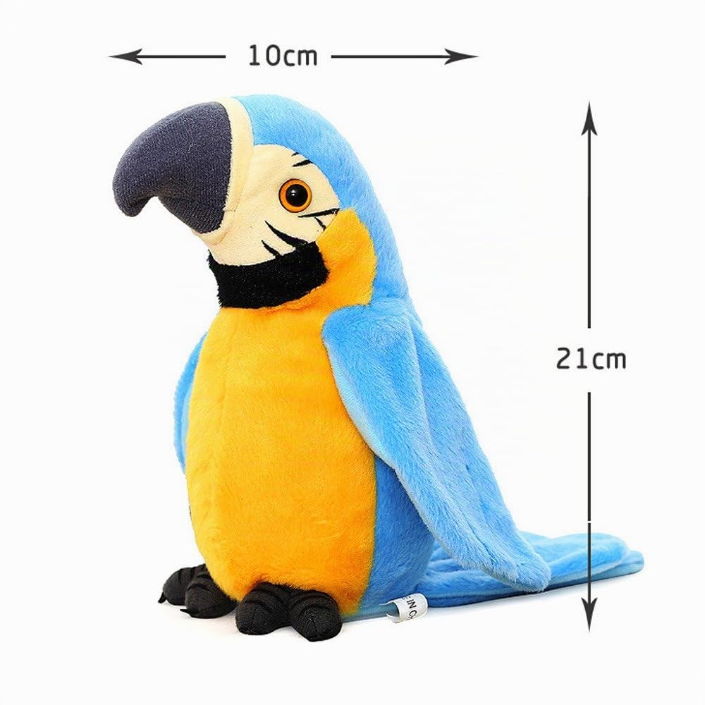 Jouet Perroquet en Peluche Imite le Son Animaux Répétez ce que vous dites Ailes électronique Oiseau Interactif Cadeau Noël Anniversaire