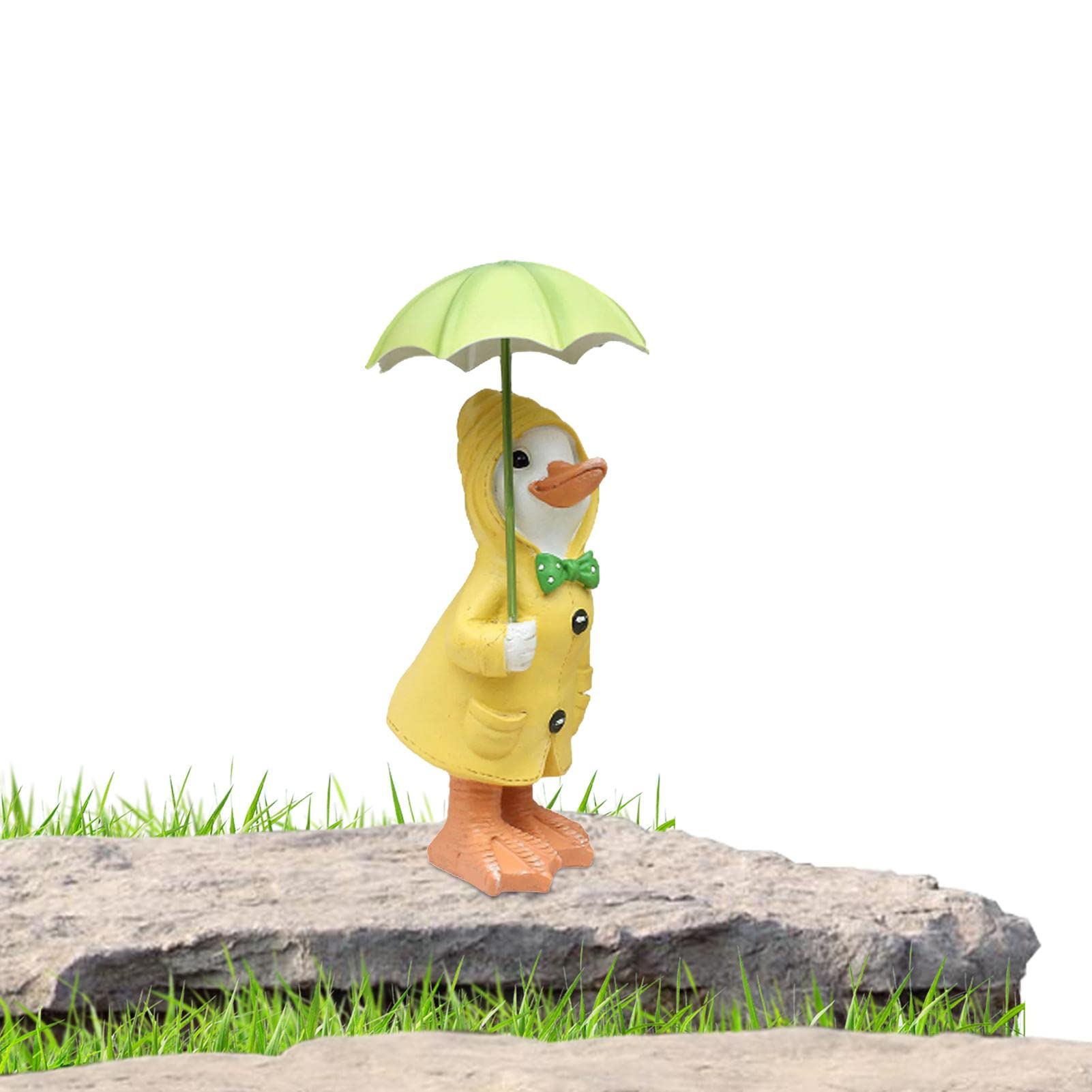 Yeeda Duck Figurines - Cute & Eye-catching Dilly and Dally Garden Ducks Garden Statues | Non-fading Resin Animal Garden Statue Sculpture for Home Patio Lawn Yard