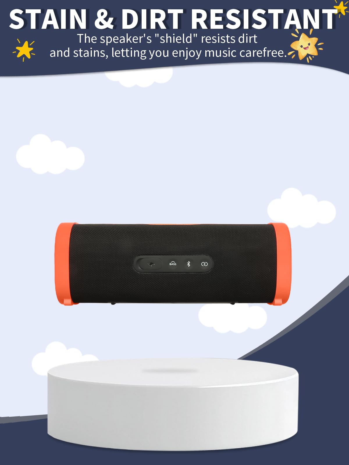 Etui ochronne do Xiaomi Sound Party Bluetooth Speaker, yystao silikonowe etui kompatybilne z Xiaomi Sound Party, odporne na uderzenia, pyłoszczelne, wytrzymałe, pomarańczowe