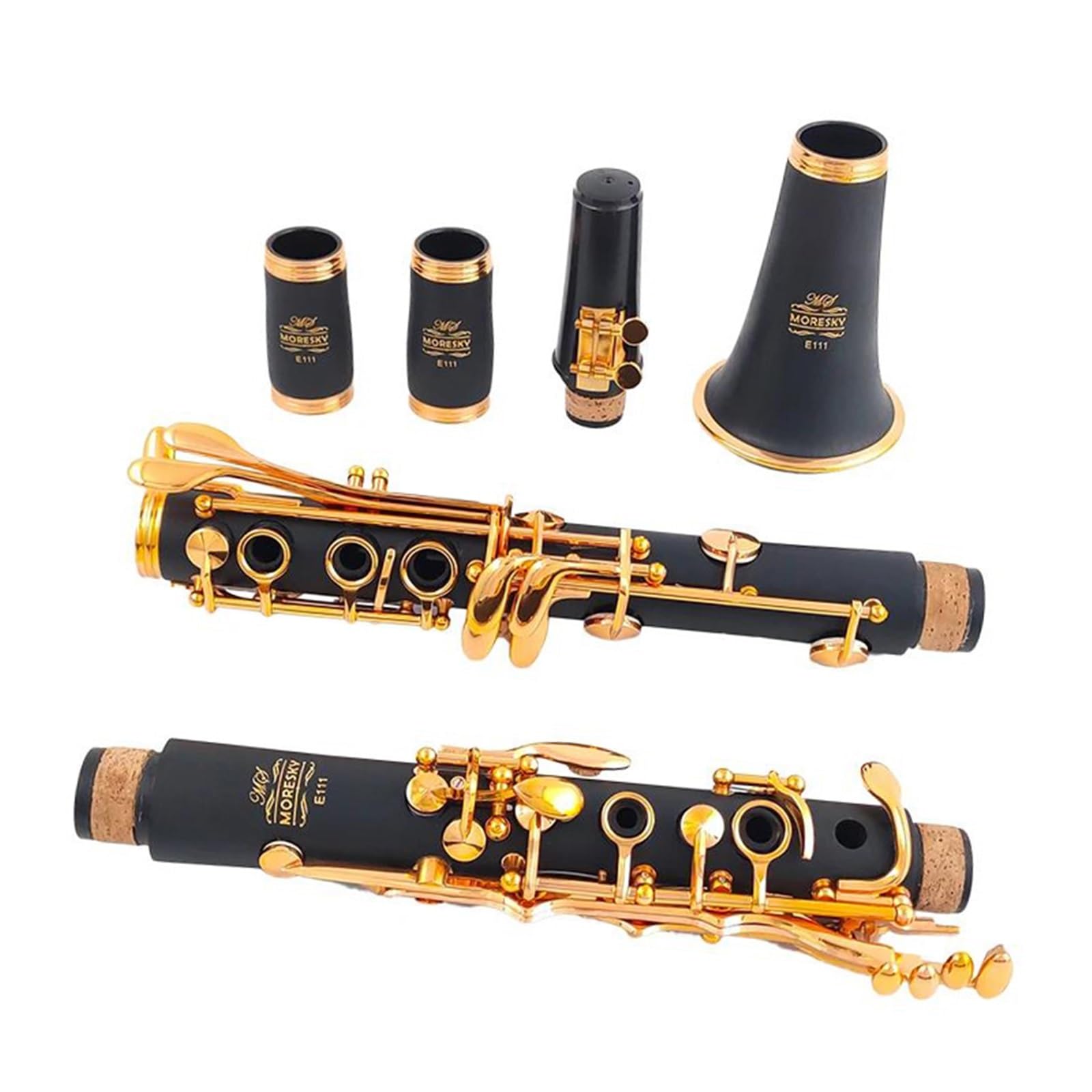 Clarinete Clarinete De Resina ABS | Si bemol de 17 teclas (Si bemol)