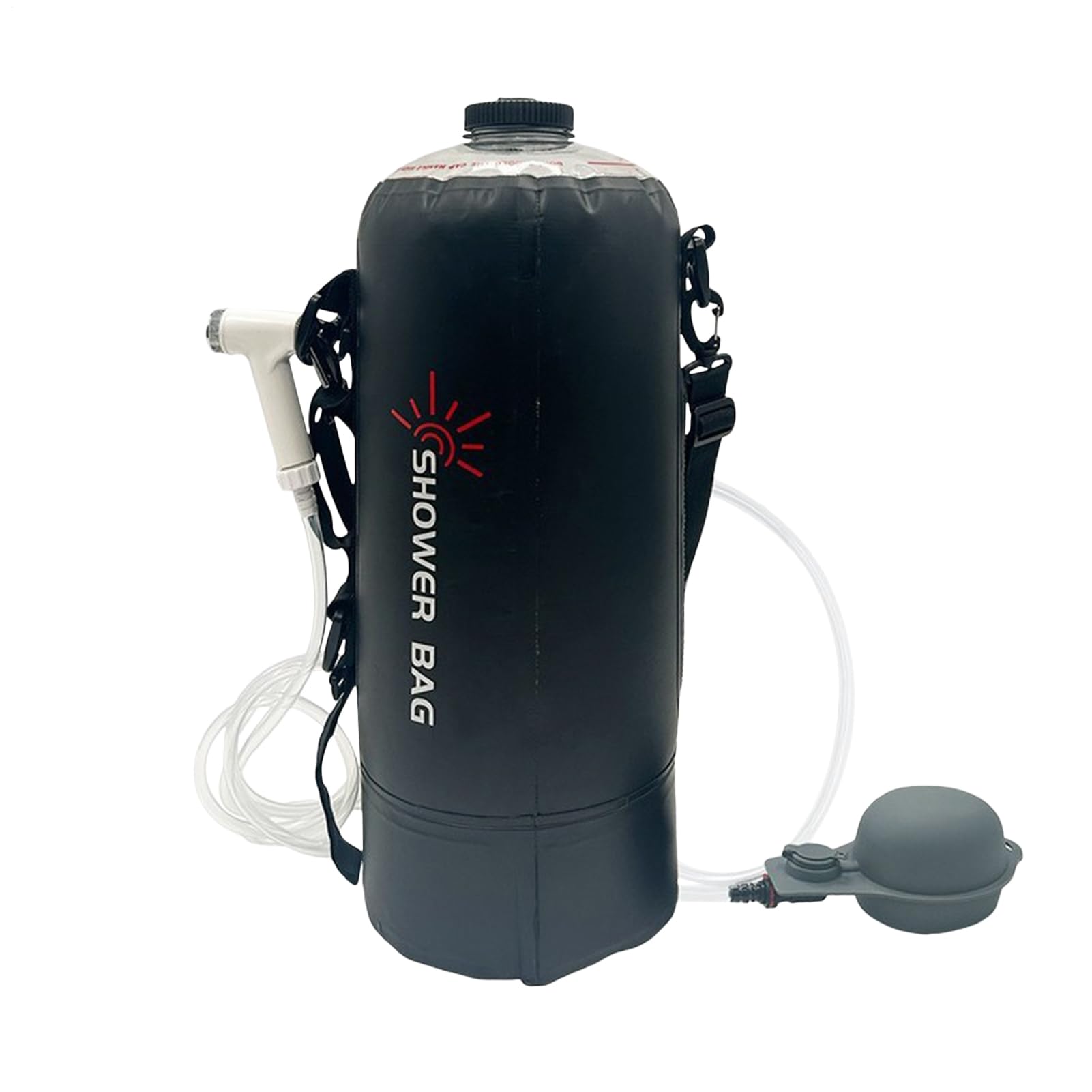 Tragbare Campingdusche 12L Kapazität Solarheizung Abnehmbarer Schlauch | Faltbare Tasche Tragbare Dusche Für Camping Wanderausrüstung, Strandausflüge, Schwimmen, Reisezubehör, Outdoor, Overlanding