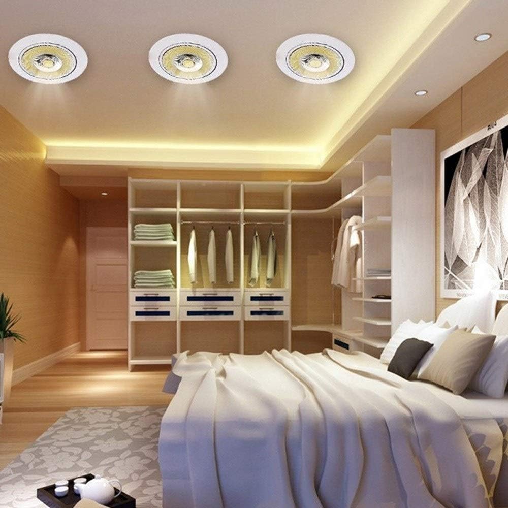 Recessed Downlight Integrated Adjustable LED Ceiling Light 5/7/12/20W Dustproof Anti-fog COB Panel Light Prevent Glare Concealed Bathroom Living Room Spotlight Energy-saving No Strobe High Brigh