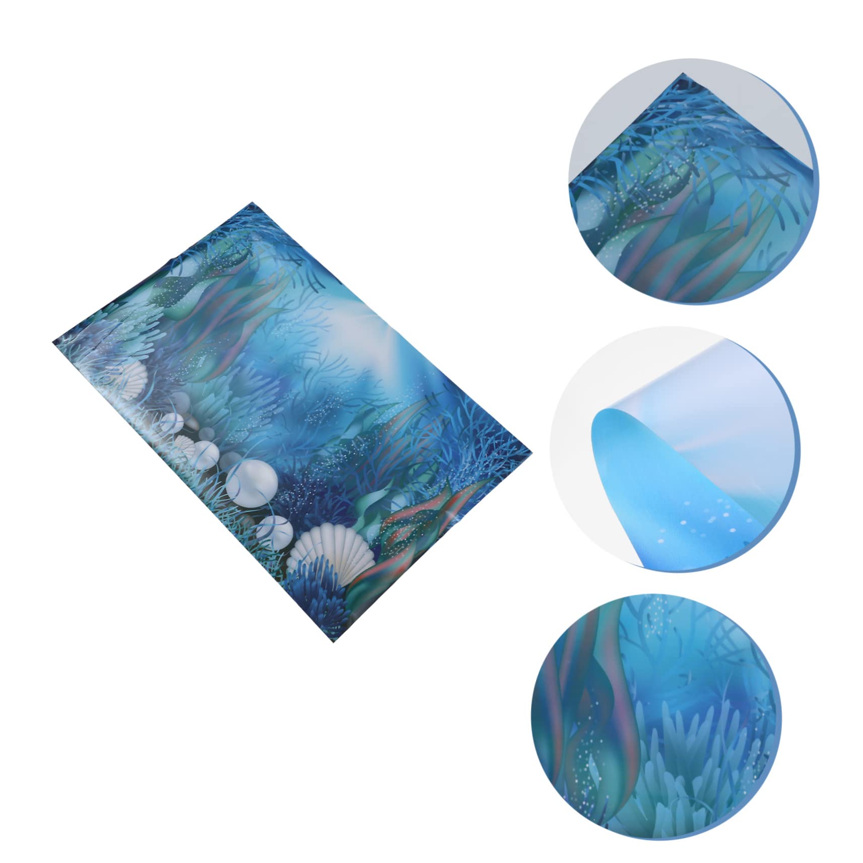 BESPORTBLE 2 Piezas Documento De Antecedentes del Tanque De Peces Decoración del Acuario En Casa Fondo De Pegatinas De Acuario Planta Pósters Decoraciones De Plantas Equipo Retirable Papel 3D