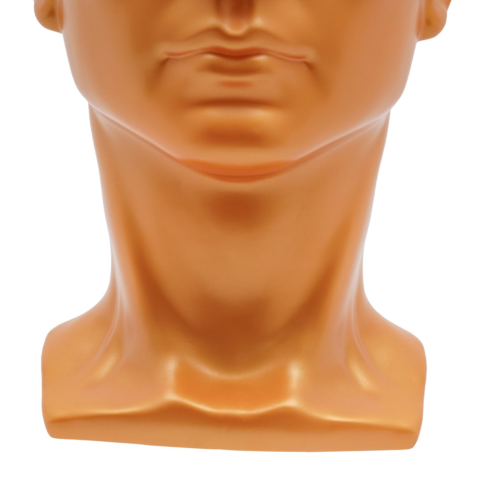 Manichino testa manichino, testa maschile in plastica PVC, circonferenza testa 50 cm, altezza 30 cm, per parrucchieri, oro