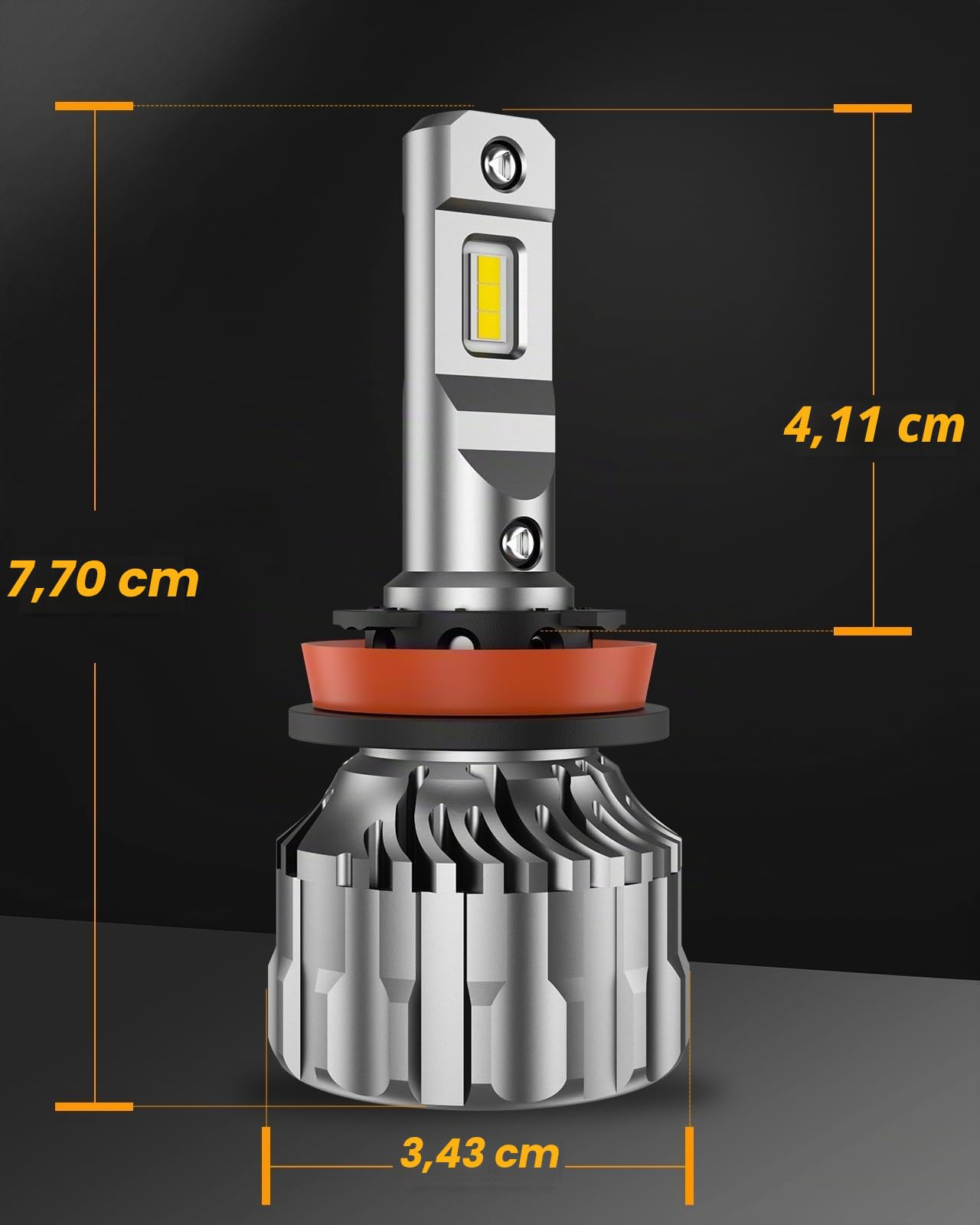 SEALIGHT Lampadine H11 LED H8 H9 per Fari Auto 22000LM Freddo 500% Kit di Conversione LED Anabbaglianti e Abbaglianti Luminosi, Sostituisce Lampade Alogene, 2 Pezzi (H11 22000LM)