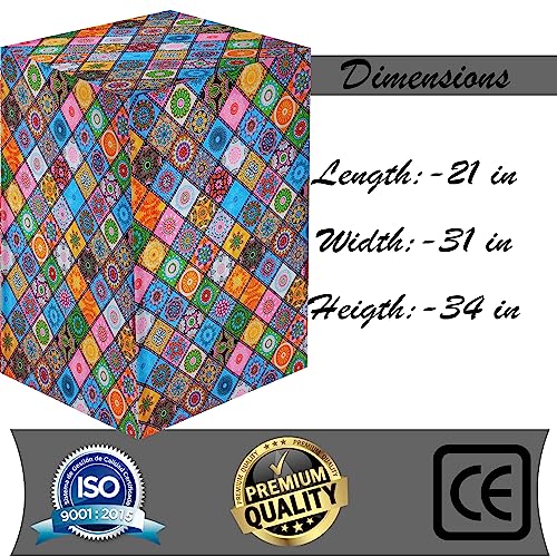 Image of KANUSHI Industries Washable & Dustproof Top Load Semi Automatic Washing Machine Cover ( Suitable For 6 Kg, 6.5 kg, 7 kg, 7.5 kg) (WASMAC-DIG-B-SEMI)