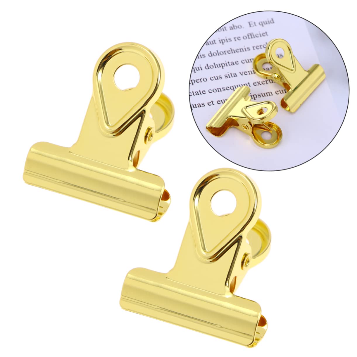 Lurrose 45pezzi Clip Hinge Fermacarte Rame Per e Casa Per Documenti e Colori Rosa e Opaco