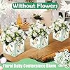 Bucherry 6 Pcs Baby Shower Centerpieces with Letters, 7" Baby Blocks Flower Boxes for Table Decorations, Gender Reveal Party Supplies & Photo Props(Green,Sage Green Leaf) #3
