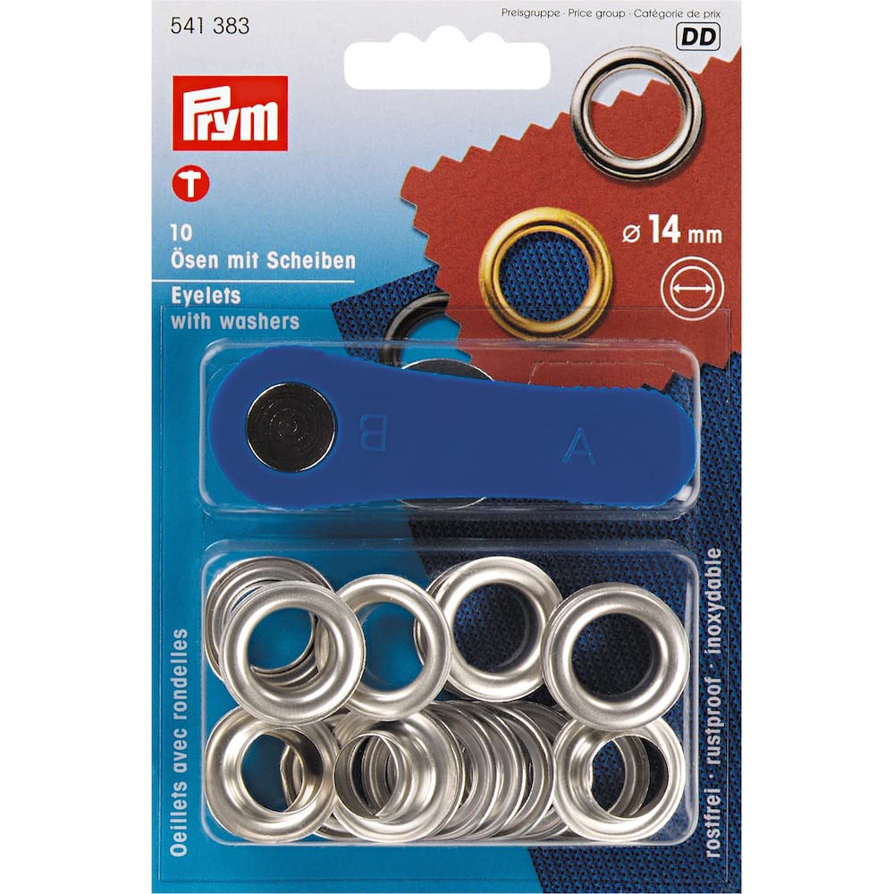 Œillets Avec Rondelles en Argent Prym + Outils 14.Mm de mètre