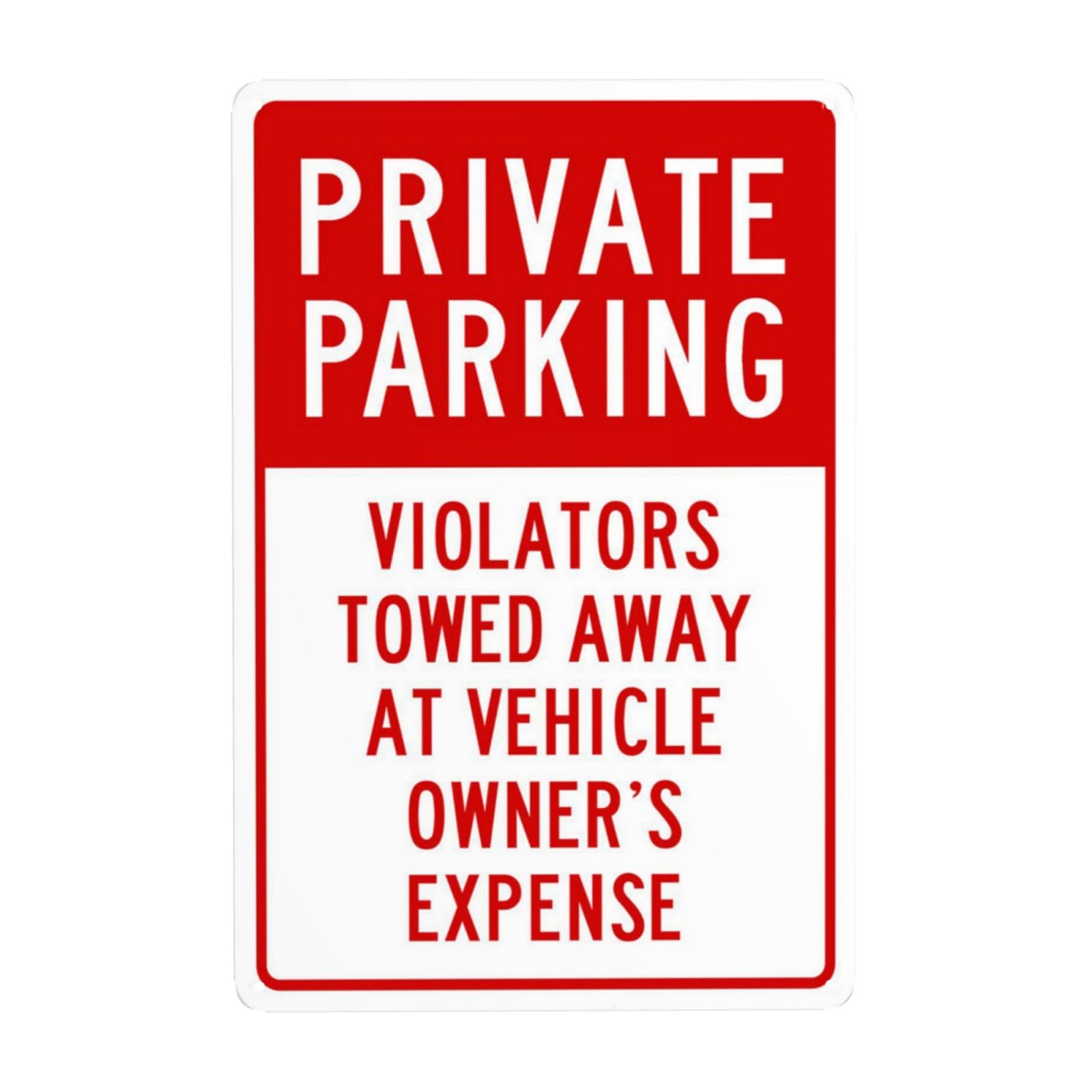 SMAZDFXX Private Parking Violators Towed Away Metal Warning Signs, Cautions Security Tin Sign, Safety Posted Signs for Street Business Wall Decor 8"x12"