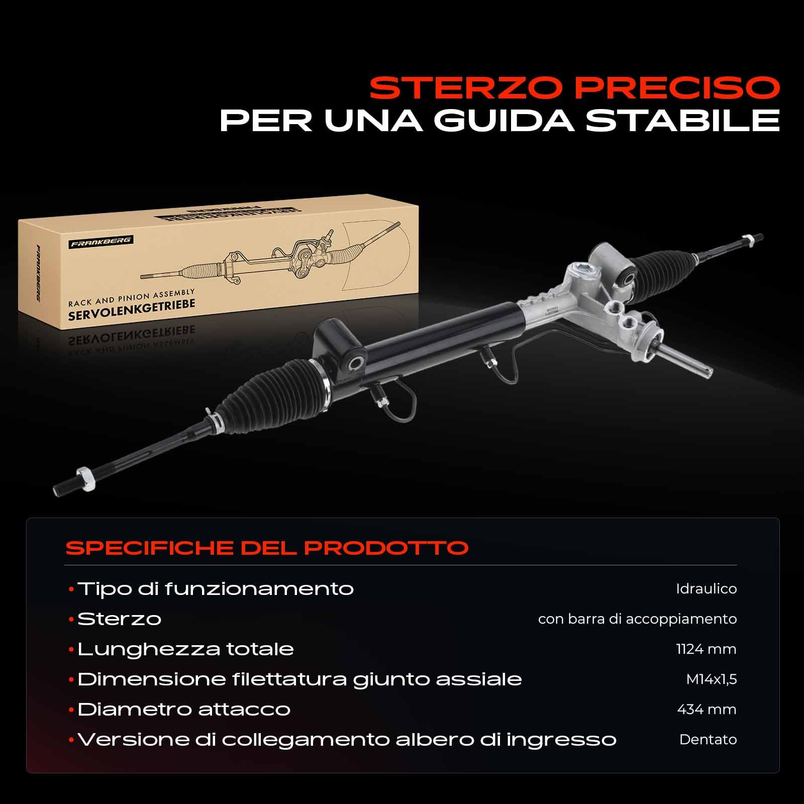 Frankberg Servosterzo scatola dello sterzo 93179548 | idraulico per Guida a sinistra; Compatibile con: Astra Classic A04, Astra H A04, Astra J Berlina