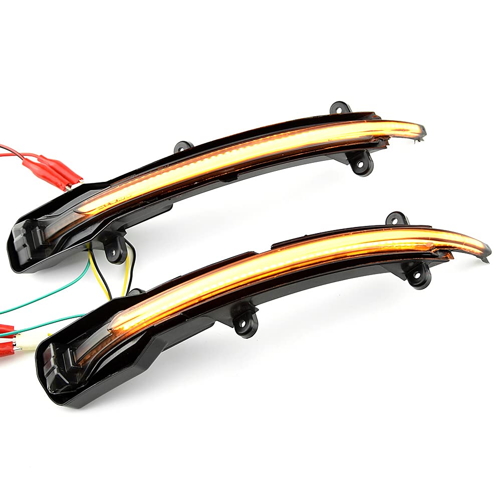 QKLsudua 2pcs Dynamic Sequential Blink LED Side Mirror Turn Signal Light Assembly Compatible with Au-di Q5 SQ5 8R 2010-2017, Q7 4L SQ7 2010-2015