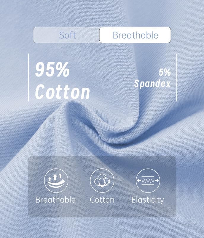 ANLIQI Women's Organic Cotton Underwear Pack Mid Rise Cotton Bikini Panties Soft Strench Breathable Ladies Hipster Undies - Image 5