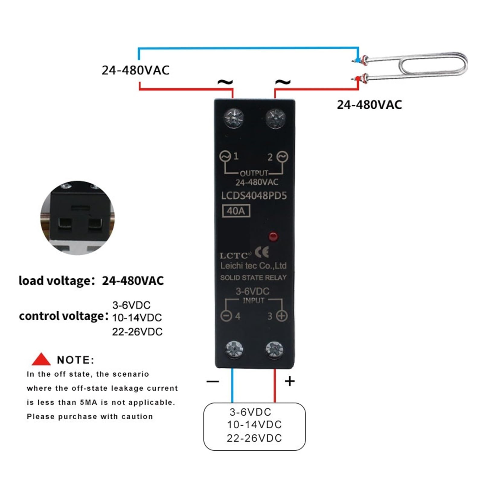 Relé de estado sólido DC-AC Relé de encendido aleatorio Instalación DIN SSR monofásico delgado con radiador Relé industrial(22-26V,10A)