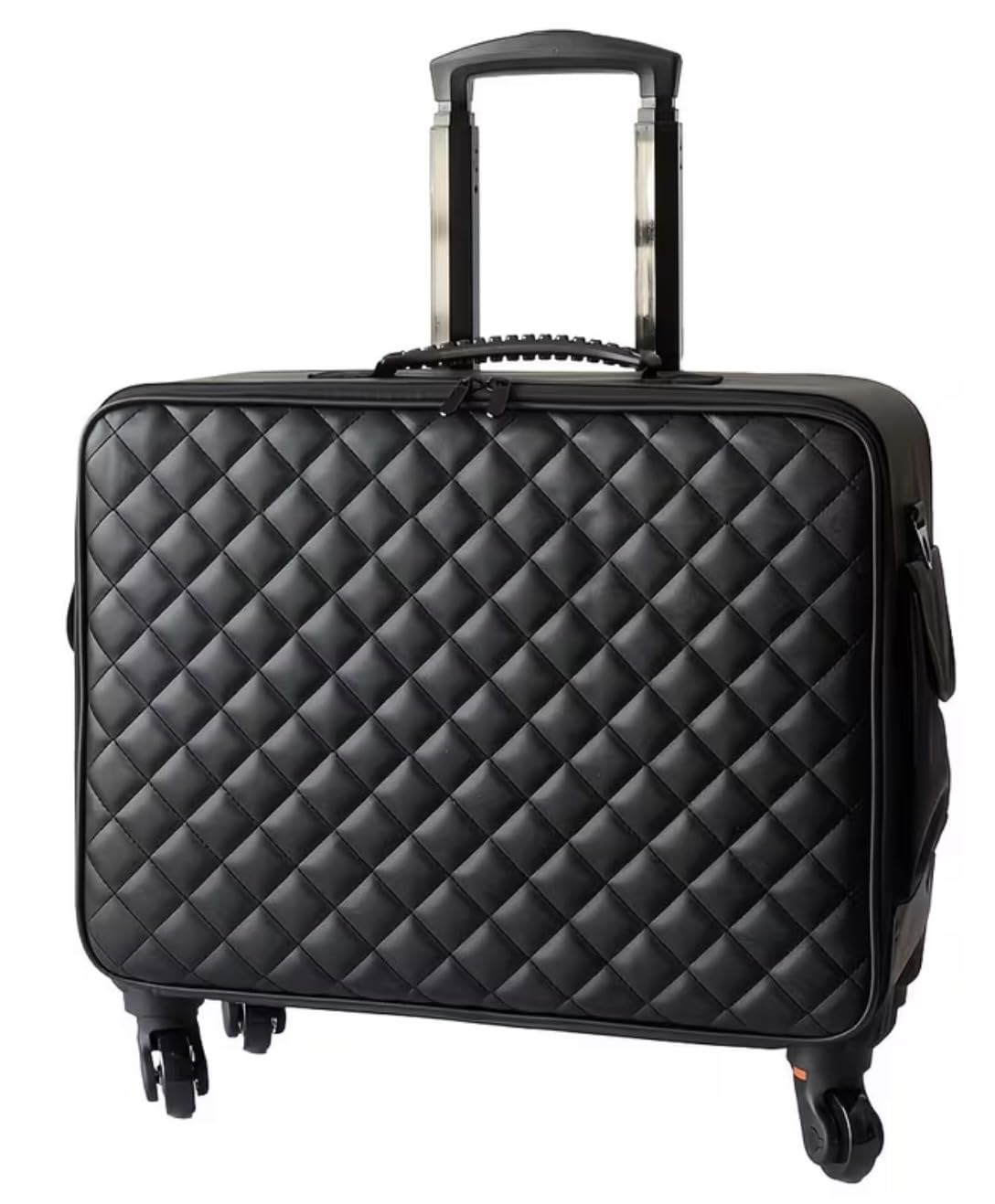 Adson Multifunctional Professional Beauty Makeup Artist Rolling Cosmetic Aluminium Vanity Trolley Beauty Train case Makeup Cosmetic Trolley Hairstylist Travel Organizer (Cool Black)-image-42