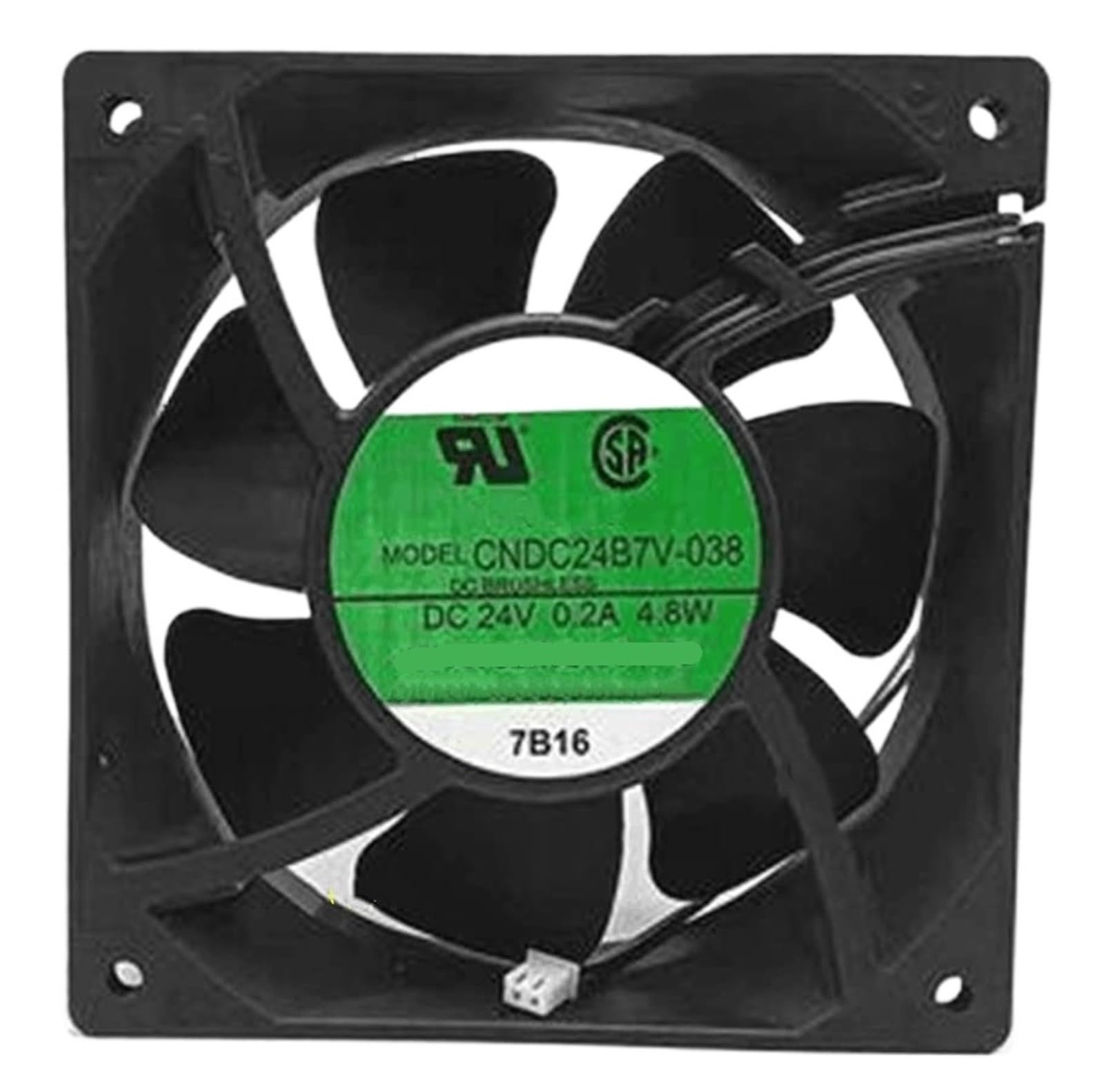 YMUGUEGH CNDC24B7V-038 DC 24V 0.2A 4.8W 120x120x38mm 2-Wire Cooling Fan