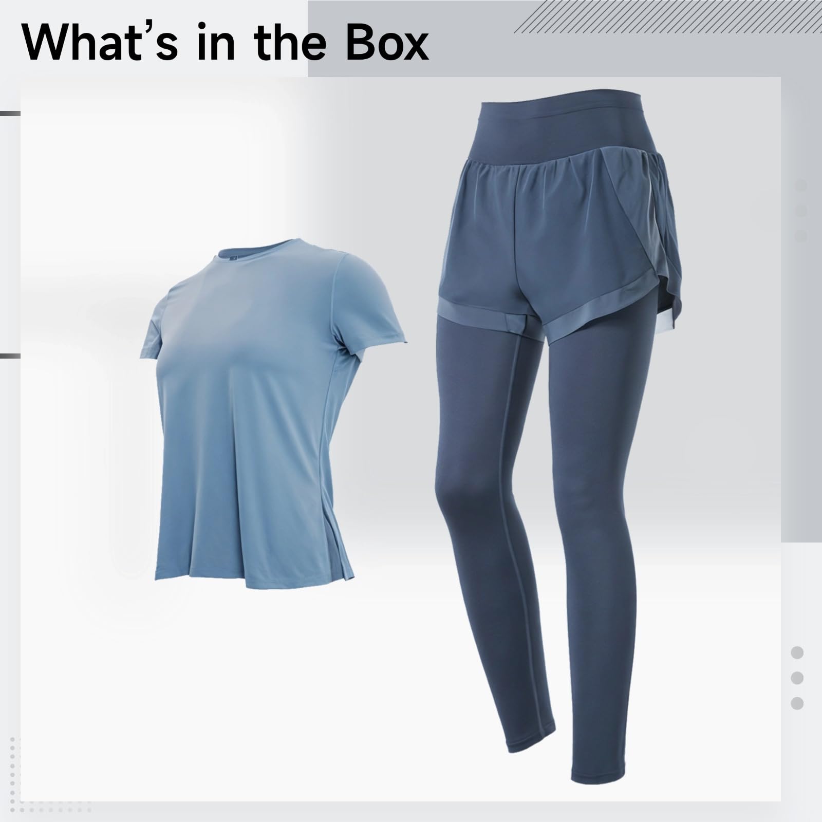 Ensemble de pilates 2 pièces pour femme avec manches courtes, élasthanne respirant et polyester, vêtements de sport XXL Noir
